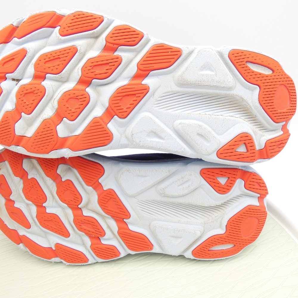 Hoka One One Clifton 9 Mens 10 Deep Lake Ceramic Blue Orange 1127895 BBDGB - Picture 7 of 10
